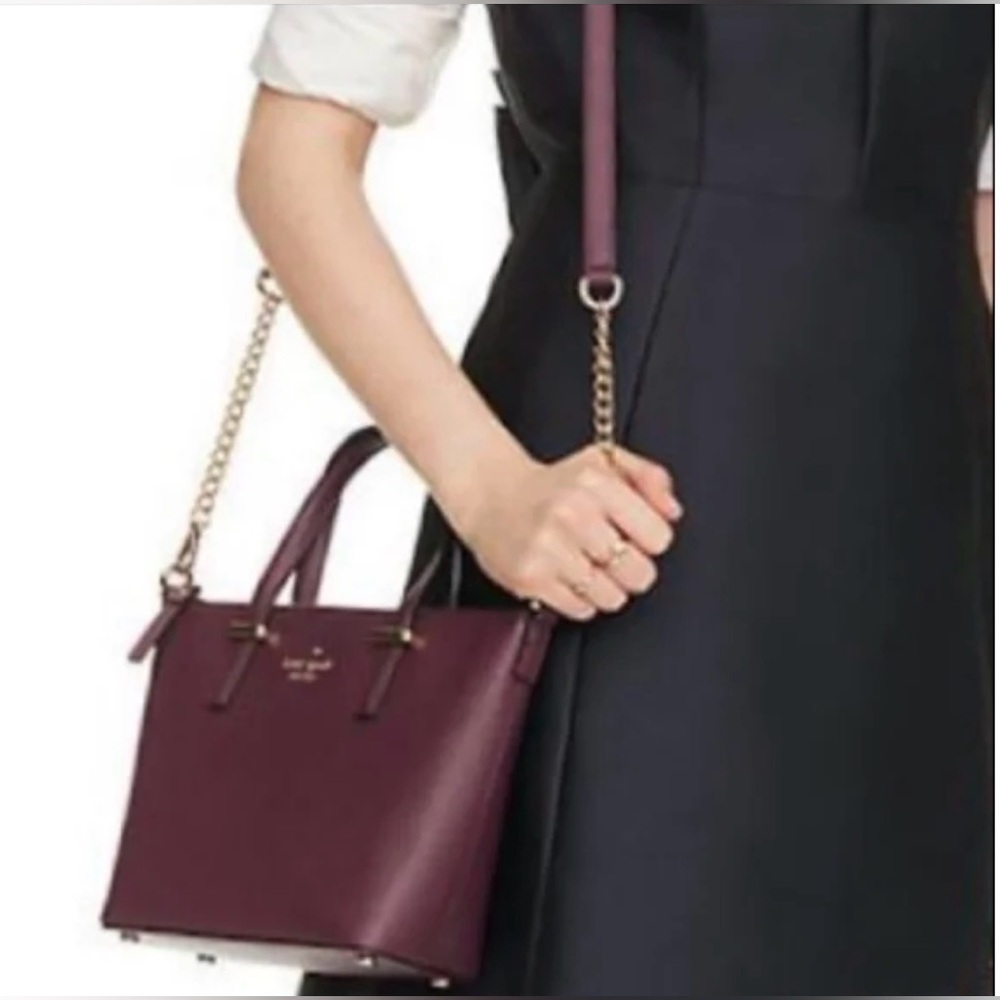 Kate Spade Mulled Wine Saffiano Leather Satchel - Picture 2 of 12